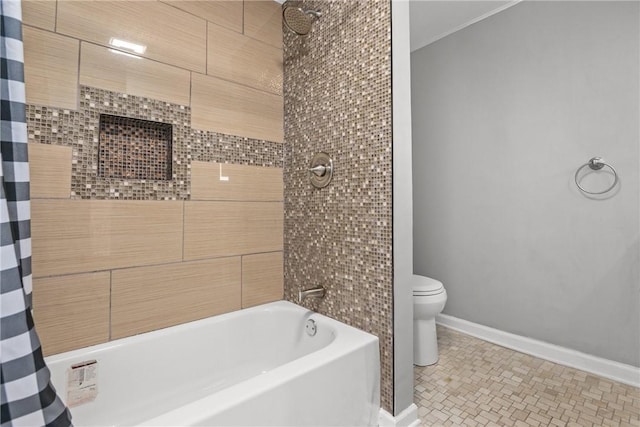 1022 2nd Ave, Coraopolis, PA 15108 - bathroom with shower / tub combo and crown molding