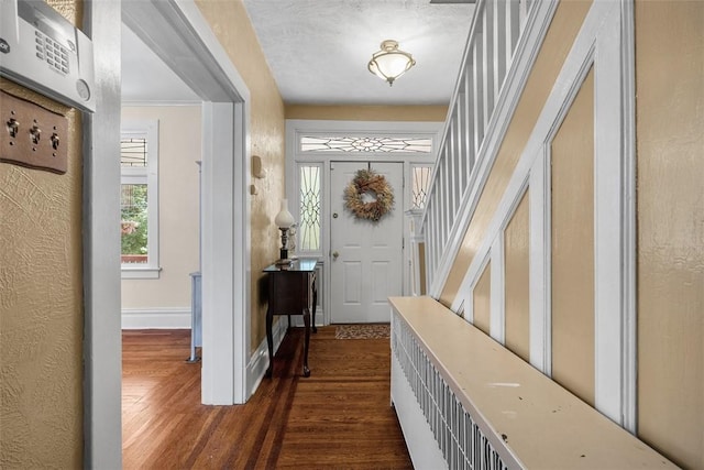 310 Columbia Ave, West View, PA 15229 - foyer with dark wood-type flooring and stairway