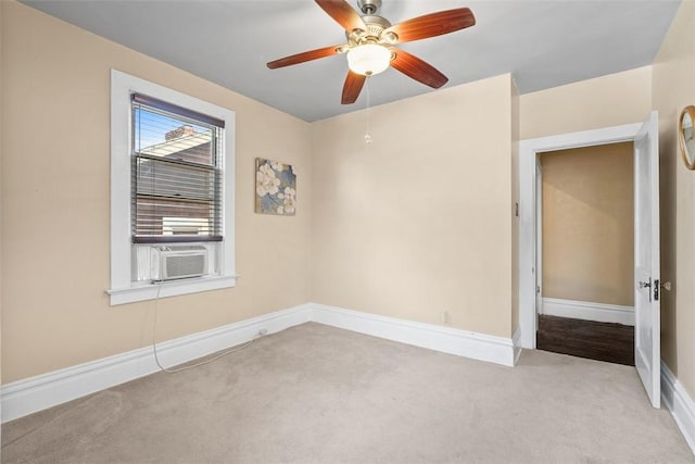 310 Columbia Ave, West View, PA 15229 - carpeted empty room with cooling unit and a ceiling fan