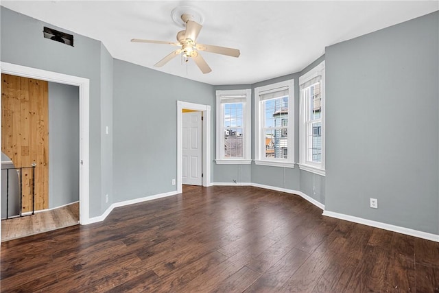 201 La Belle St, Mt Washington, PA 15211 - unfurnished room featuring a ceiling fan and wood finished floors