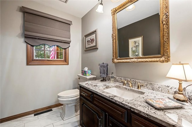 633 Westminster Rd, Hermitage, PA 16148 - half bathroom featuring marble look tiles and vanity