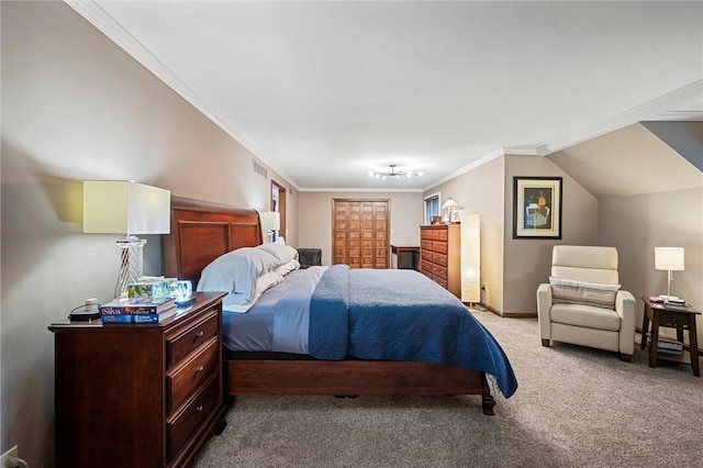 633 Westminster Rd, Hermitage, PA 16148 - bedroom featuring carpet floors and ornamental molding