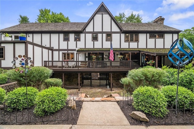 633 Westminster Rd, Hermitage, PA 16148 - rear view of property featuring a deck and a chimney