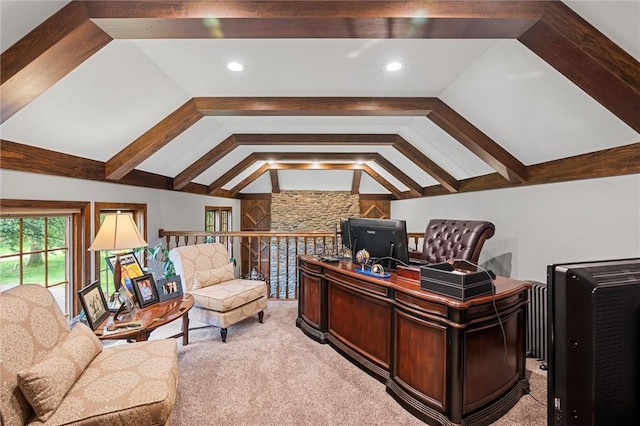633 Westminster Rd, Hermitage, PA 16148 - carpeted home office with lofted ceiling and recessed lighting