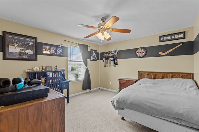 294 Connoquenessing Main St, Connoquenessing Boro, PA 16033 - bedroom with light colored carpet and a ceiling fan