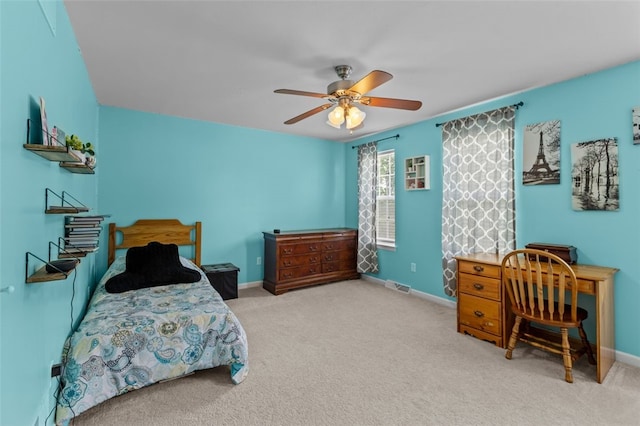 294 Connoquenessing Main St, Connoquenessing Boro, PA 16033 - carpeted bedroom featuring baseboards and ceiling fan