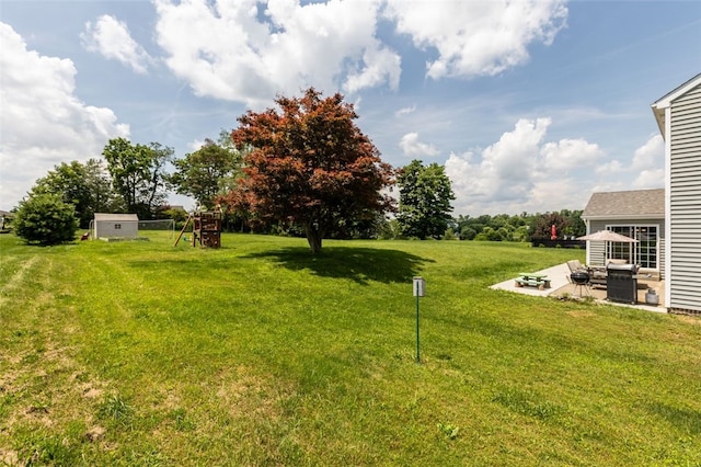 294 Connoquenessing Main St, Connoquenessing Boro, PA 16033 - view of grassy yard featuring a patio area