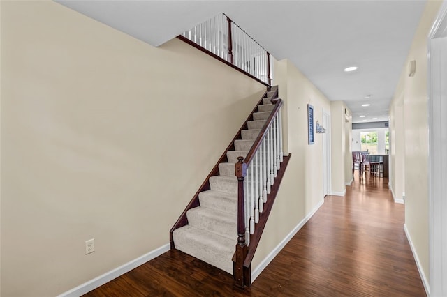 294 Connoquenessing Main St, Connoquenessing Boro, PA 16033 - stairs with wood finished floors and recessed lighting