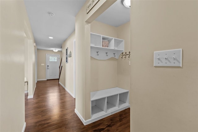 294 Connoquenessing Main St, Connoquenessing Boro, PA 16033 - mudroom with dark wood-type flooring and baseboards