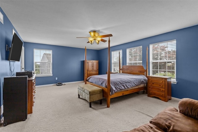 294 Connoquenessing Main St, Connoquenessing Boro, PA 16033 - bedroom with carpet, multiple windows, and ceiling fan