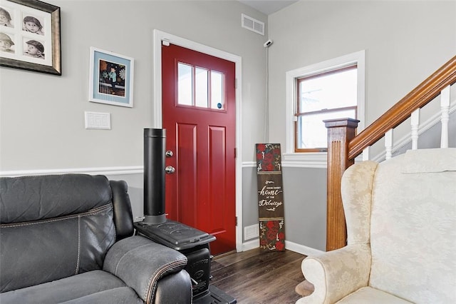 1101 6th Ave, Freedom, PA 15042 - foyer entrance featuring wood finished floors, plenty of natural light, and stairs