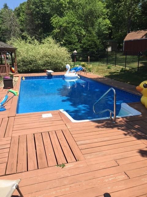 3912 Milton Dr, Richland, PA 15044 - view of pool with a wooden deck and a gazebo