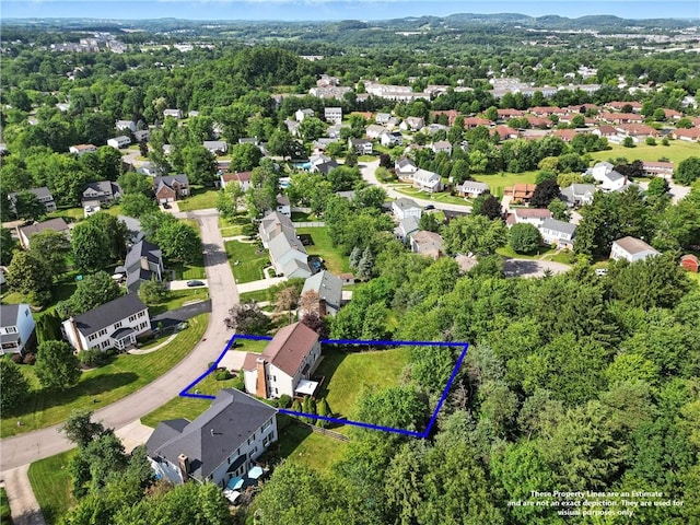 708 Reiser Ct, Cranberry Twp, PA 16066 - aerial perspective of suburban area with property parcel outlined