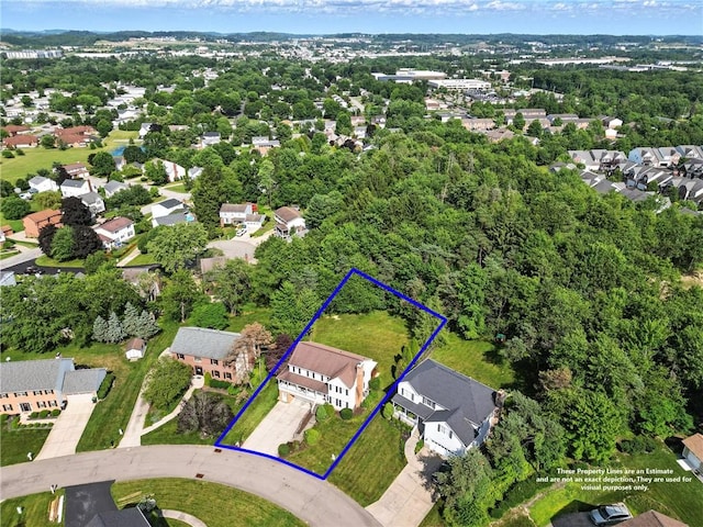 708 Reiser Ct, Cranberry Twp, PA 16066 - aerial view of residential area with property boundaries highlighted
