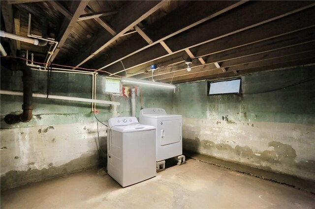 5684 Sandy Lake Polk, Sandy Lake Twp, PA 16145 - below grade area with independent washer and dryer