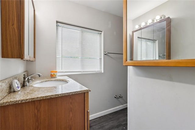 130 Pershing Blvd, Nemacolin, PA 15351 - bathroom featuring vanity and wood finished floors