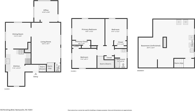 130 Pershing Blvd, Nemacolin, PA 15351 - view of property floor plan