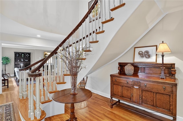 930 Valleyview Rd, Mt Lebanon, PA 15243 - stairs featuring wood finished floors and recessed lighting