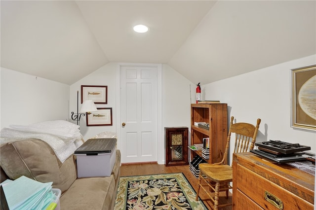 930 Valleyview Rd, Mt Lebanon, PA 15243 - bedroom with wood finished floors and lofted ceiling