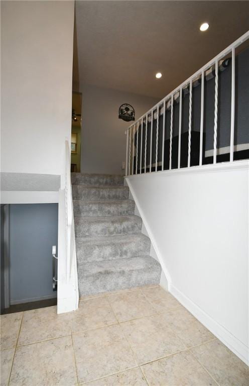 4095 Overlook St, South Park, PA 15129 - stairway featuring recessed lighting
