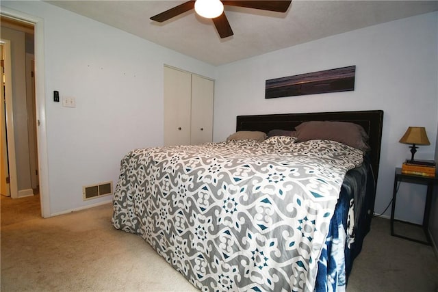 4095 Overlook St, South Park, PA 15129 - bedroom featuring carpet floors, a closet, and ceiling fan