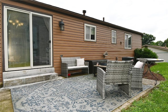 4095 Overlook St, South Park, PA 15129 - view of patio / terrace with entry steps and an outdoor hangout area