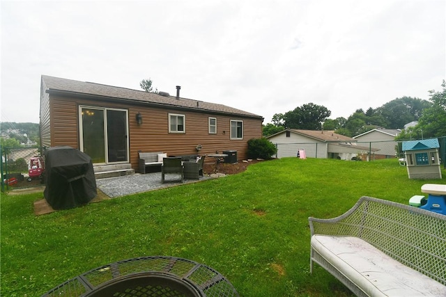 4095 Overlook St, South Park, PA 15129 - rear view of property featuring an outdoor living space and a patio area