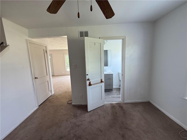 3170 Dutch Ridge Rd, Brighton Twp, PA 15009 - unfurnished bedroom with carpet, ensuite bathroom, and ceiling fan