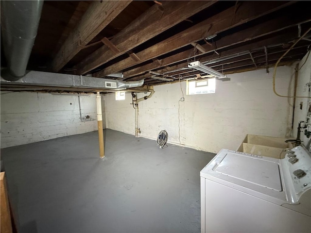 3170 Dutch Ridge Rd, Brighton Twp, PA 15009 - basement featuring washer / clothes dryer