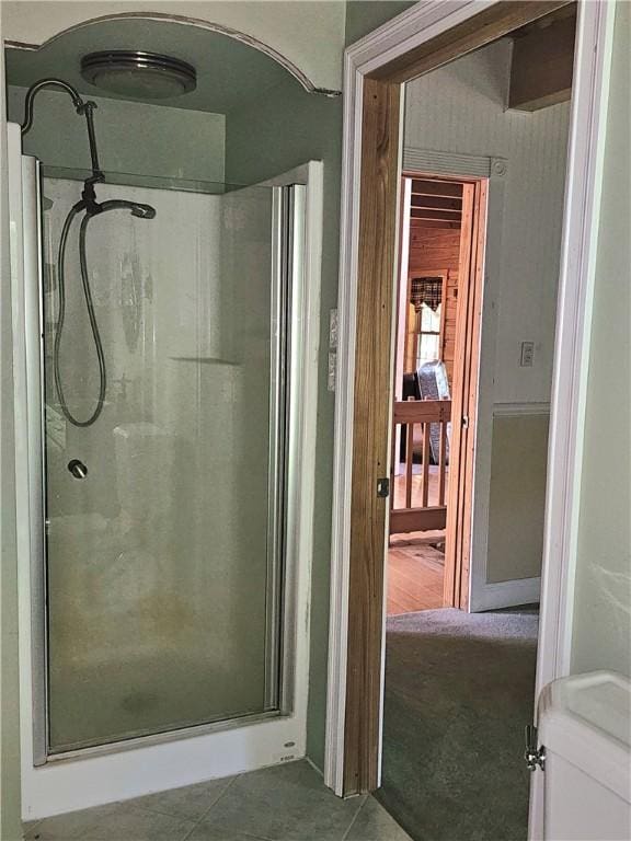 459 Big Knob Rd, New Sewickley Twp, PA 15074 - full bathroom with a stall shower and tile patterned flooring