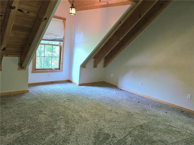 459 Big Knob Rd, New Sewickley Twp, PA 15074 - bonus room featuring carpet and wooden ceiling