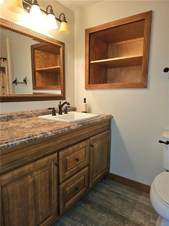 459 Big Knob Rd, New Sewickley Twp, PA 15074 - bathroom with vanity and wood finished floors