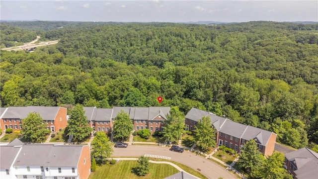 371 Marshall Heights Dr, Marshall, PA 15090 - aerial perspective of suburban area featuring a heavily wooded area