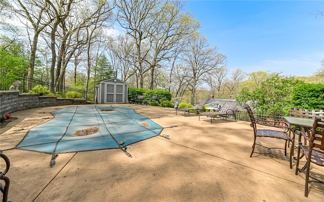130 Killarney Rd, Pine Twp, PA 15090 - view of pool featuring a storage shed and a patio