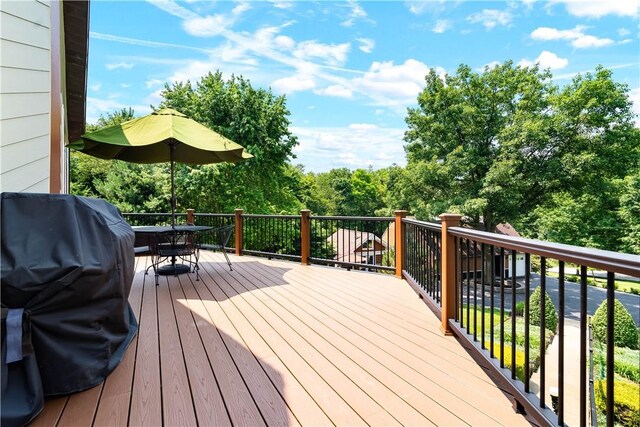 180 Lower Harmony Rd, Connoquenessing Twp, PA 16052 - wooden terrace with outdoor dining space