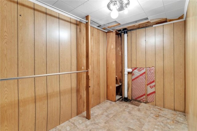 3405 Willett Rd, Baldwin Boro, PA 15227 - finished basement featuring wood walls