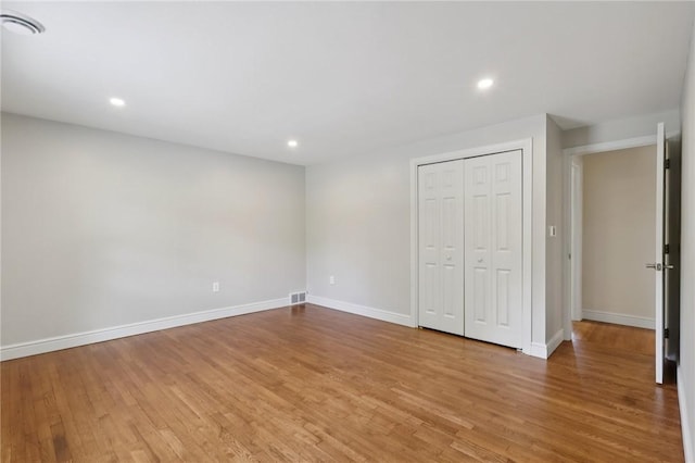 200 Neville, Edgeworth, PA 15143 - unfurnished bedroom featuring light wood-style flooring, recessed lighting, and a closet