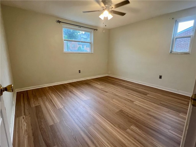 3329 Recker Dr, Baldwin Boro, PA 15227 - empty room with wood finished floors and a ceiling fan