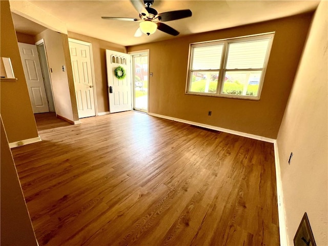 3329 Recker Dr, Baldwin Boro, PA 15227 - unfurnished room with wood finished floors and ceiling fan