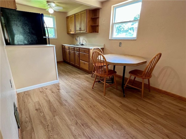 3329 Recker Dr, Baldwin Boro, PA 15227 - dining space featuring light wood-style floors and a ceiling fan