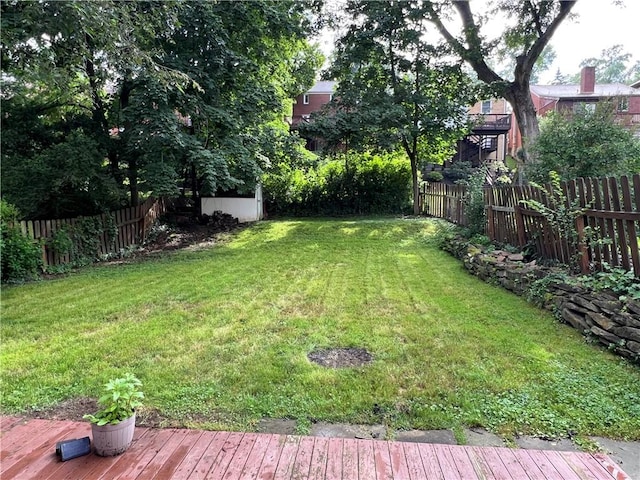 716 Vallevista Ave, Mt Lebanon, PA 15234 - fenced backyard with a wooden deck