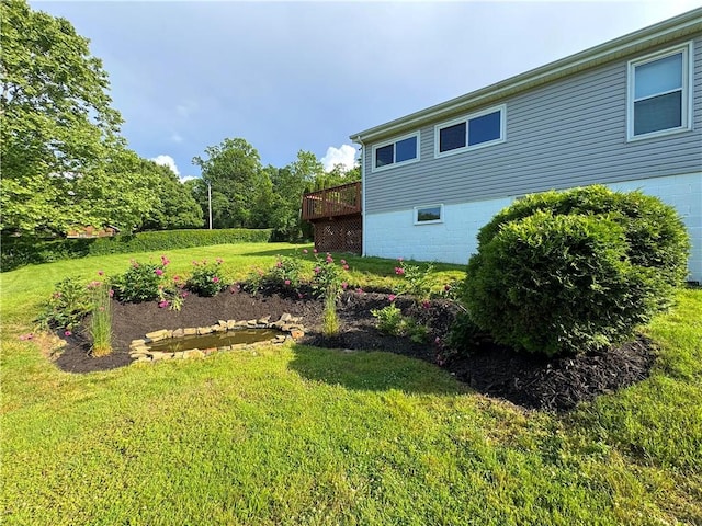 81 Baltimore St, Irwin, PA 15642 - view of green lawn with a deck