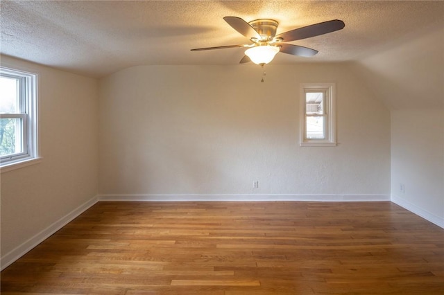 111 E Manilla, Green Tree, PA 15220 - bonus room featuring a textured ceiling, vaulted ceiling, plenty of natural light, light wood finished floors, and a ceiling fan