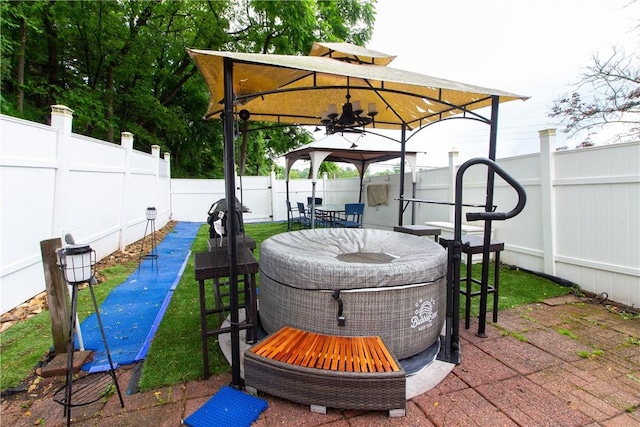 5401 Perrysville Rd, Ross Twp, PA 15229 - fenced backyard featuring a gazebo and a patio area