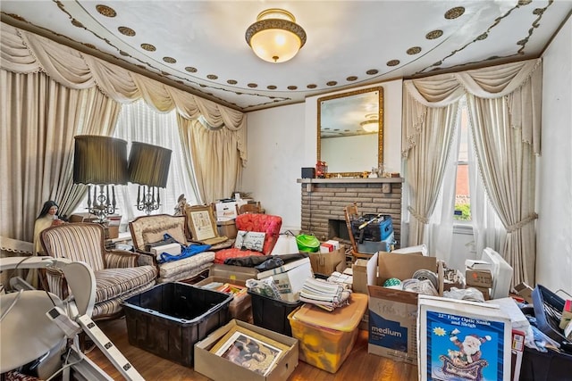 1503 Beechview Ave, Beechview, PA 15216 - sitting room featuring wood finished floors and a fireplace
