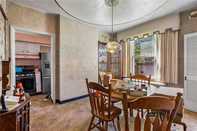 1503 Beechview Ave, Beechview, PA 15216 - dining room with a chandelier and baseboards