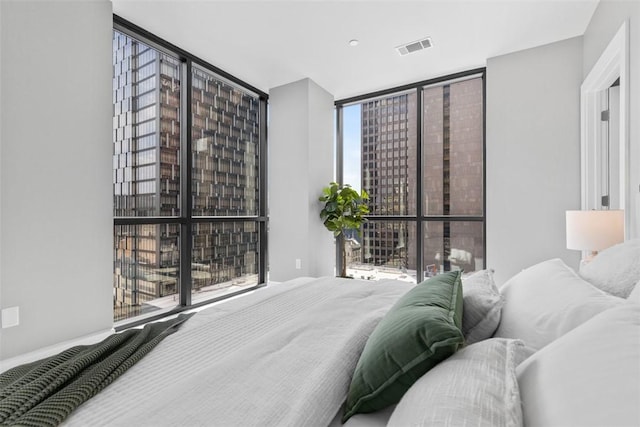 350 Oliver Ave Unit 1301/1401, Downtown Pgh, PA 15222 - bedroom featuring floor to ceiling windows