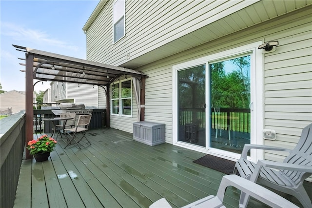 412 Colt Cir, Findlay Twp, PA 15026 - wooden deck with exterior kitchen and outdoor dining space