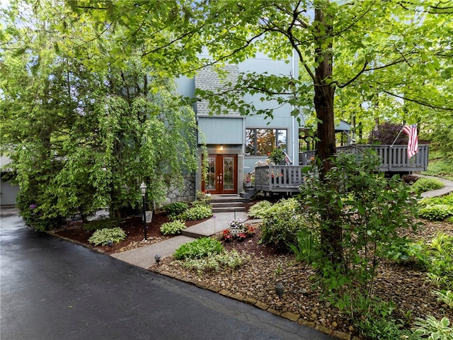 101 Jane Kirk Ct, Center Twp, PA 15001 - view of front facade with french doors and a deck
