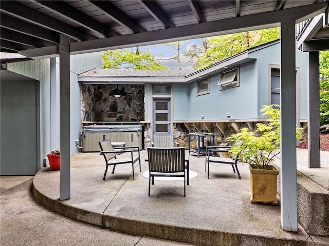 101 Jane Kirk Ct, Center Twp, PA 15001 - view of patio / terrace with a hot tub